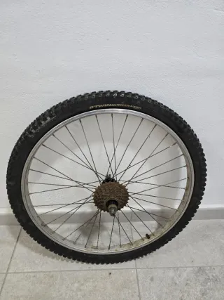 Rueda trasera bici 24 con piñonera