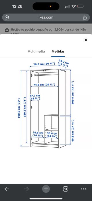 Armadio Brimnes IKEA Bianco