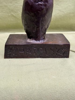 Escultura Bronce Abstracta P. Schabelsky 54cm