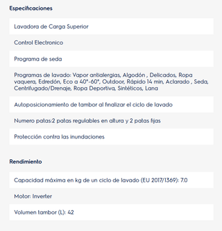 Lavadora carga superior ELECTROLUX EN6T4722NF