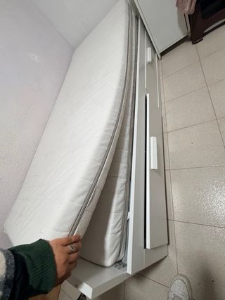 BRIMNES Diván Blanco con Cajones