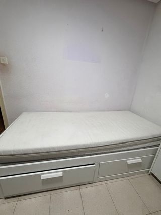 BRIMNES Diván Blanco con Cajones