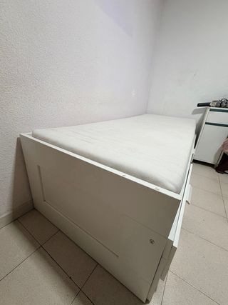 BRIMNES Diván Blanco con Cajones