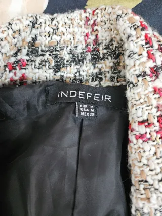 Blazer Zara Tweed Multicolor. No talla grande.