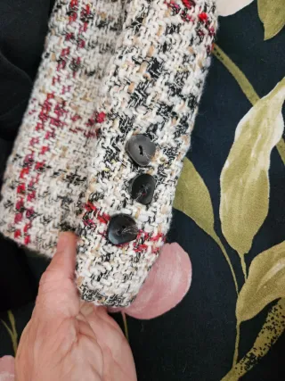 Blazer Zara Tweed Multicolor. No talla grande.