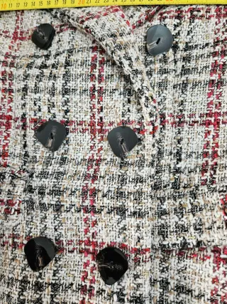 Blazer Zara Tweed Multicolor. No talla grande.