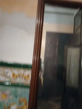 Espejo antiguo madera y cristal