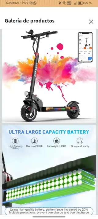 Patinete eléctrico HITWAY plegable