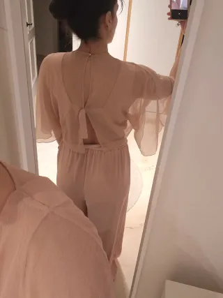 Mono Zara Wide Leg Rosa Talla Única