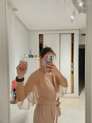 Mono Zara Wide Leg Rosa Talla Única