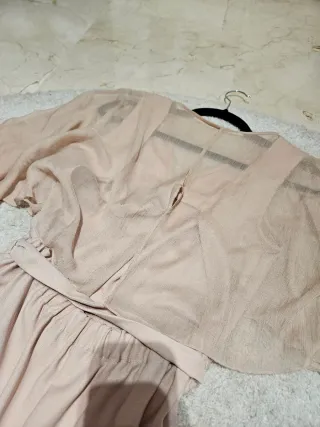 Mono Zara Wide Leg Rosa Talla Única