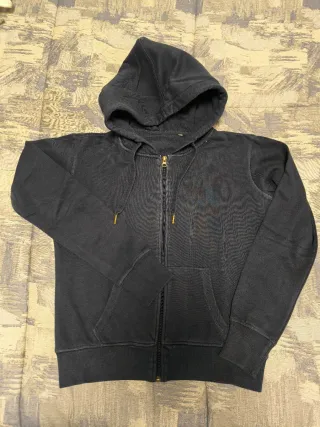 Felpa con cappuccio nera donna