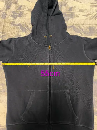 Felpa con cappuccio nera donna