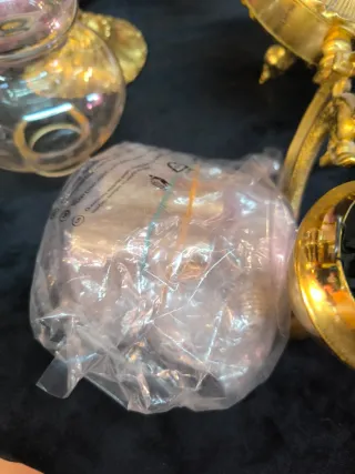 Lámpara araña antigua 3 brazos