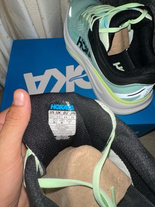 Zapatillas Hoka Bondi 9 running Menta/Negro