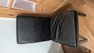 Sillas comedor Ikea cuero sintético negro