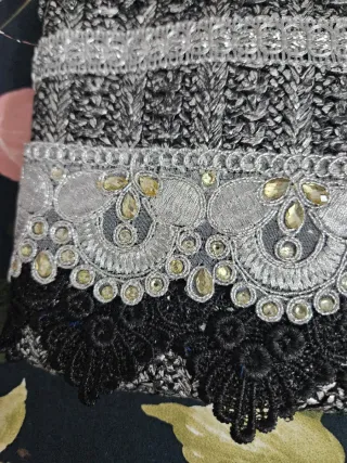 Bolso Clutch Ale-hop Negro y Plateado