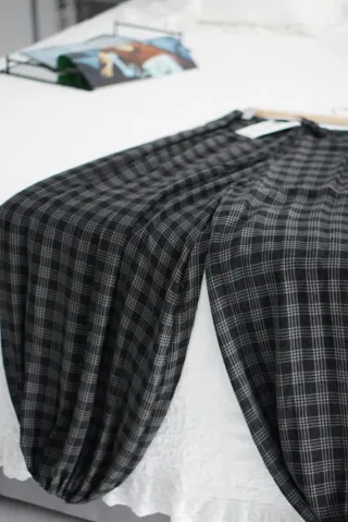 Pantalón globo cuadros talla única