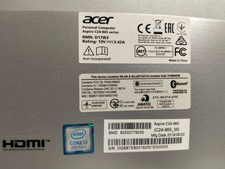 Acer Aspire C24-865 All-in-One 23.8″ i3 8GB 1TB Full HD