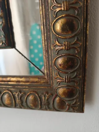 Espejo vintage, gran formato con marco decorado