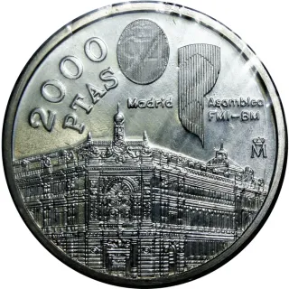 Moneda Plata 2000 pesetas año 1994