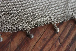 Bolso de malla de plata antiguo