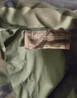 Antiguo Uniforme militar camuflaje talla 3L