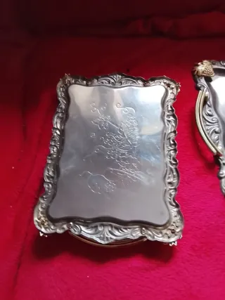 2 Bandejas Vintage Decorada