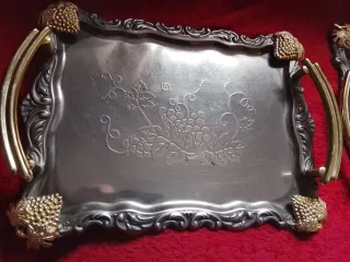 2 Bandejas Vintage Decorada