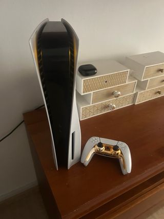Ps5 Gold y Blanca Casi Nueva