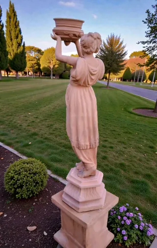 Escultura de jardín de terracota