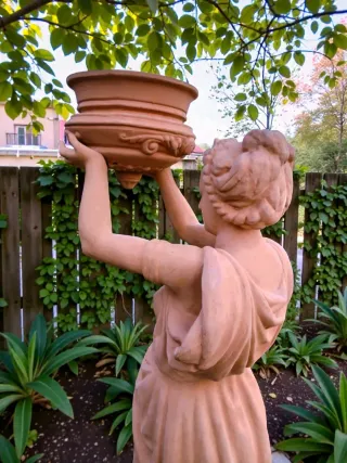 Escultura de jardín de terracota