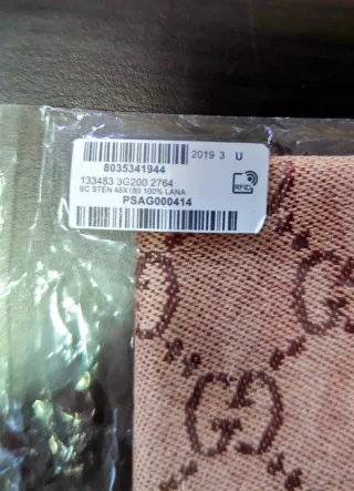 Sciarpa Gucci 100% Lana GG Jacquard