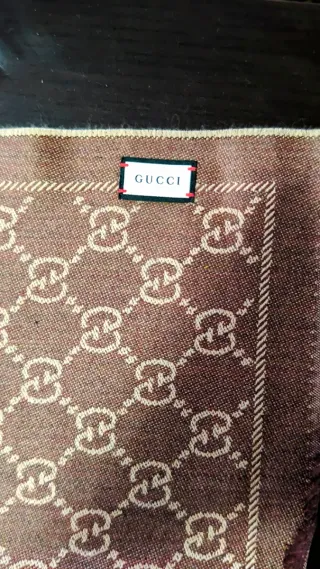 Sciarpa Gucci 100% Lana GG Jacquard