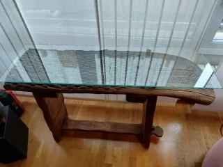 Consola de trillo antigua de madera