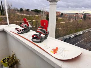 Tabla Snowboard con Fijaciones