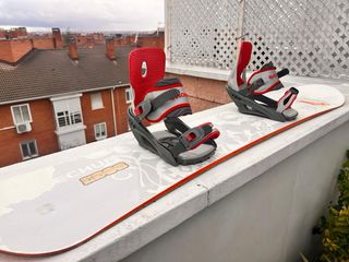 Tabla Snowboard con Fijaciones