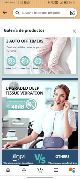 Calentador Slimpal para cólicos azul