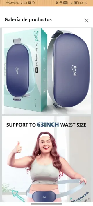 Calentador Slimpal para cólicos azul