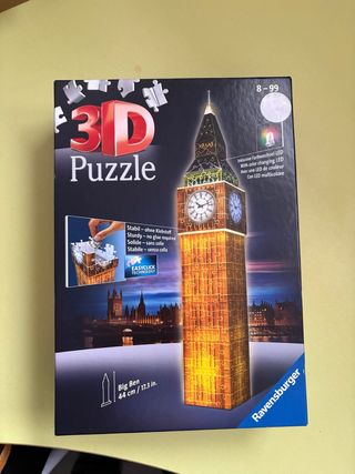 Puzzle 3D torre reloj Big Ben con LED Ravensburger