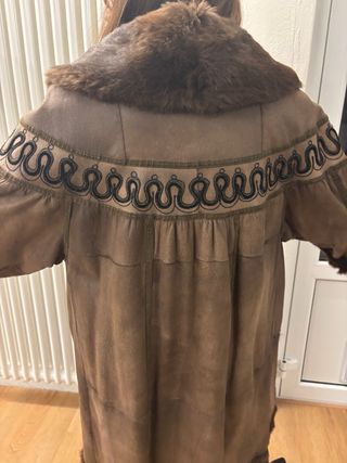 Cappotto in vera pelle marrone perfetto