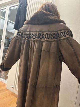 Cappotto in vera pelle marrone perfetto