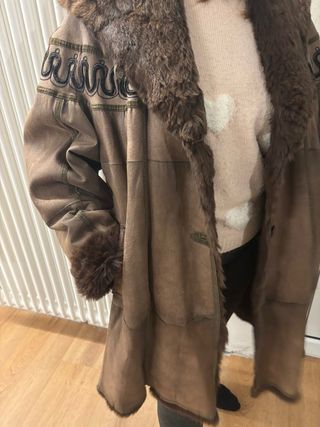 Cappotto in vera pelle marrone perfetto