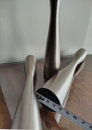 3 candelabros acero estilo escandinavo mid-centur