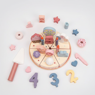Tarta de Madera Juguete Montessori 24 Piezas