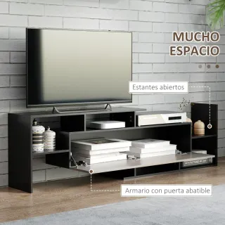 Mueble TV Salón Negro/Marrón