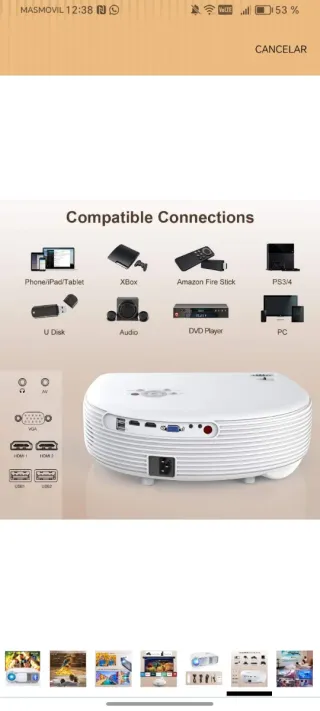 Proyector Wimius Blanco