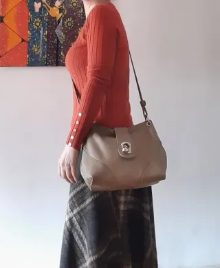 Bolso piel italiano bandolera