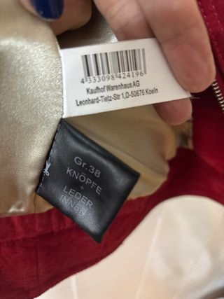 Chaqueta ante rojo Avitano