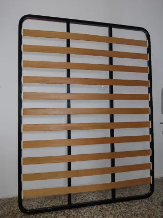 Somier metálico con lamas de madera